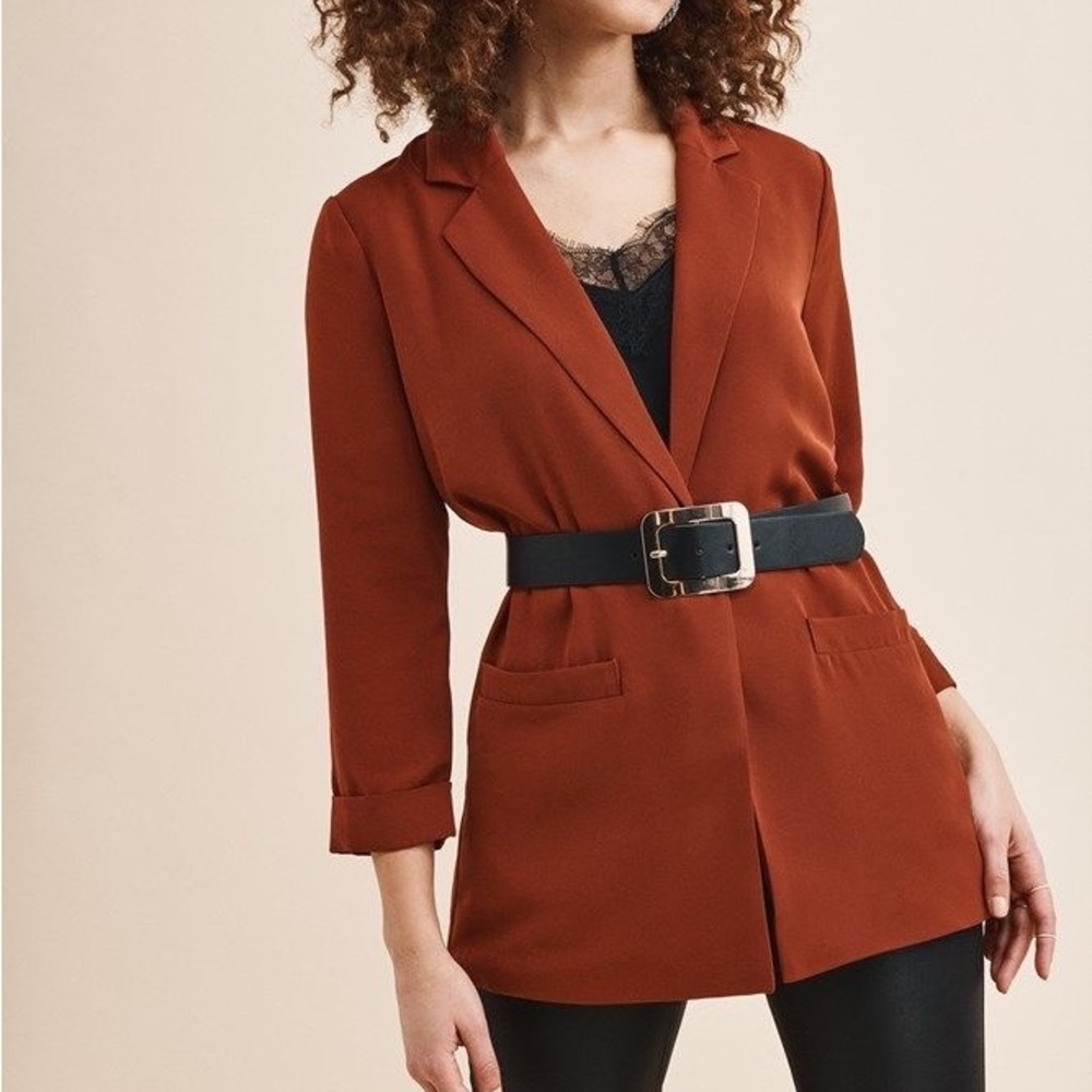 Dynamite Burgundy Red Blazer in Extra Small